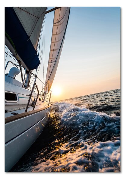Üvegkép falra Yacht a tengeren