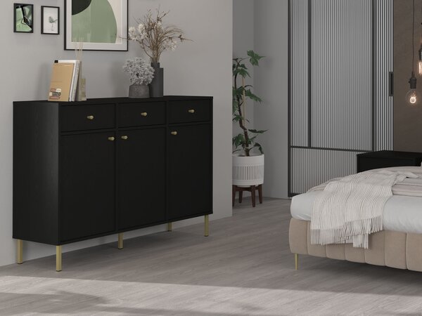 SERENA II 827 komód - fekete