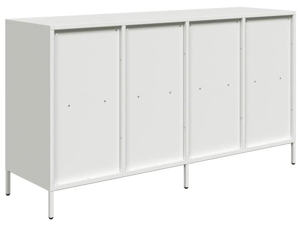 VidaXL fehér hidegen hengerelt acél tálalószekrény 135x39x73,5 cm