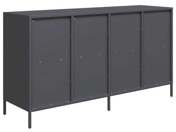 VidaXL antracit hidegen hengerelt acél tálalószekrény 135x39x73,5 cm