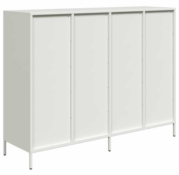 VidaXL fehér hidegen hengerelt acél tálalószekrény 135x39x103,5 cm