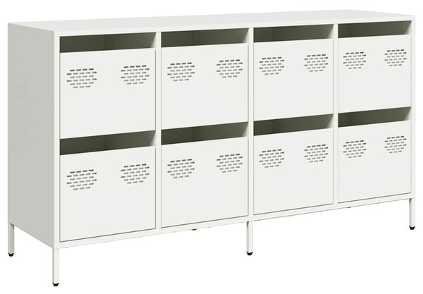VidaXL fehér hidegen hengerelt acél tálalószekrény 135x39x73,5 cm