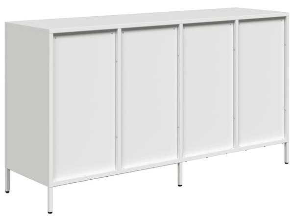 VidaXL fehér hidegen hengerelt acél tálalószekrény 135x39x73,5 cm