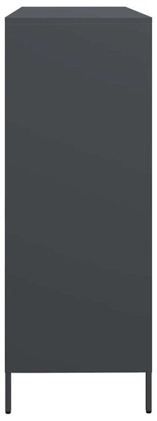 VidaXL antracit hidegen hengerelt acél tálalószekrény 135x39x103,5 cm