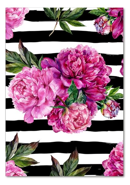 Photo kép üveg Peonies