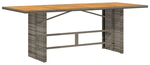 9 részes szürke polyrattan kerti étkezőgarnitúra párnával
