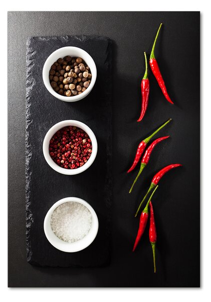 Photo kép üveg Fűszerek és paprika