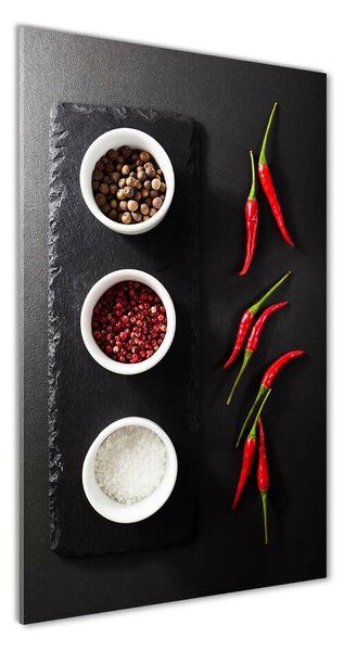 Photo kép üveg Fűszerek és paprika