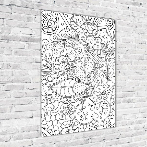 Photo kép üveg Háttér zentangle
