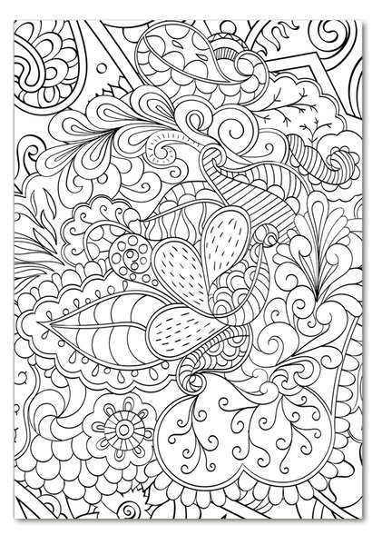 Photo kép üveg Háttér zentangle