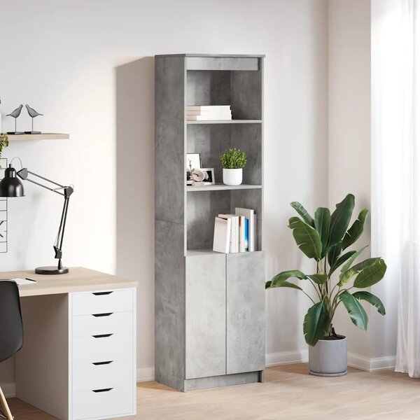VidaXL betonszürke szerelt fa magasszekrény 50x35x180 cm
