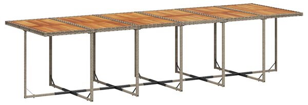 13 részes szürke polyrattan kerti ülőgarnitúra párnákkal