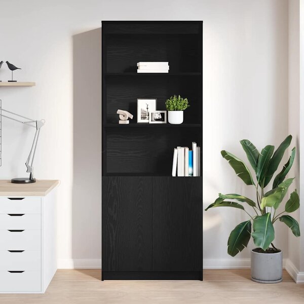 VidaXL fekete tölgy szerelt fa magasszekrény 70 x 35 x 180 cm