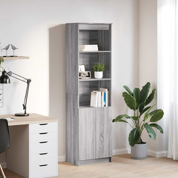 VidaXL szürke sonoma szerelt fa magasszekrény 50x35x180 cm