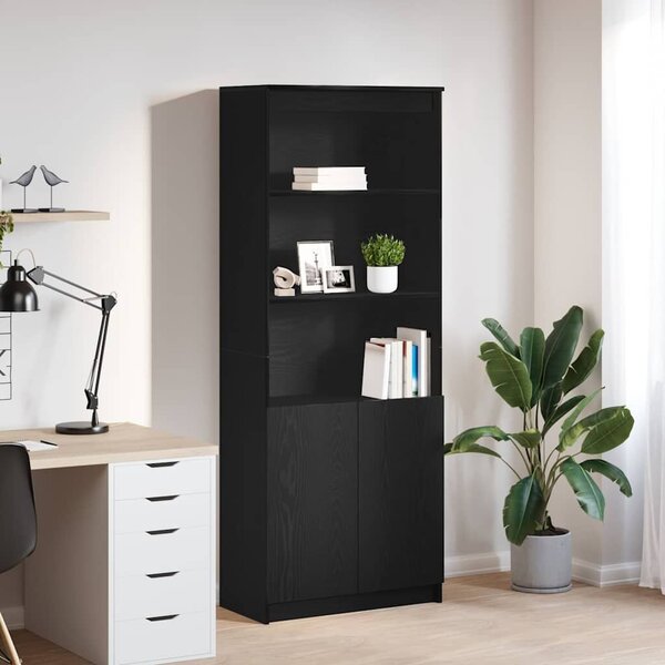 VidaXL fekete tölgy szerelt fa magasszekrény 70 x 35 x 180 cm