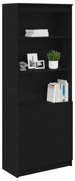 VidaXL fekete tölgy szerelt fa magasszekrény 70 x 35 x 180 cm