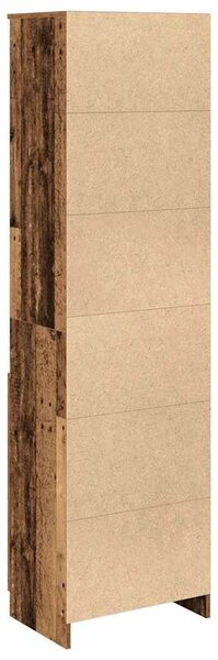 VidaXL antik fa színű szerelt fa magasszekrény 50x35x180 cm
