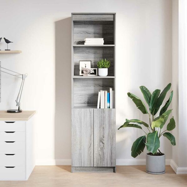 VidaXL szürke sonoma szerelt fa magasszekrény 50x35x180 cm
