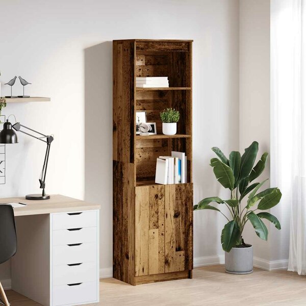 VidaXL antik fa színű szerelt fa magasszekrény 50x35x180 cm