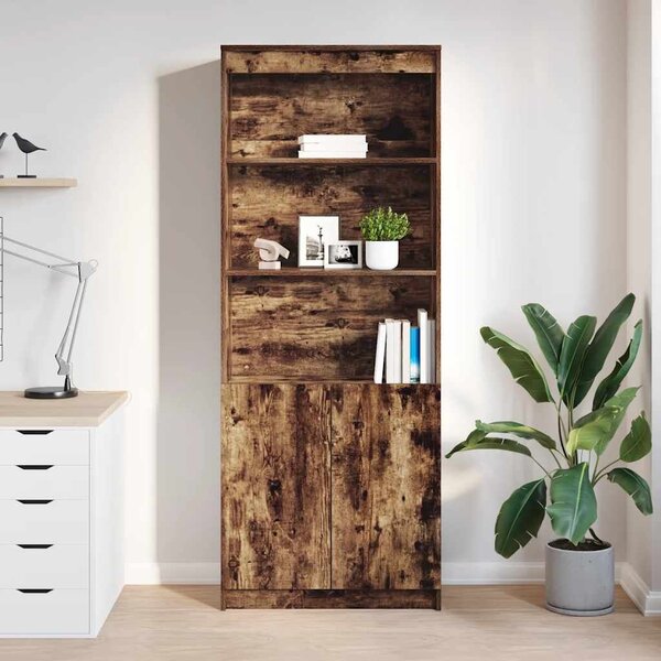 VidaXL füstös tölgy színű szerelt fa magasszekrény 70 x 35 x 180
