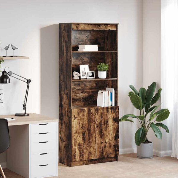 VidaXL füstös tölgy színű szerelt fa magasszekrény 70 x 35 x 180