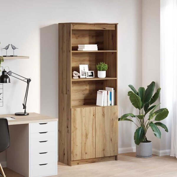 VidaXL kézműves tölgy színű szerelt fa magasszekrény 70 x 35 x 180