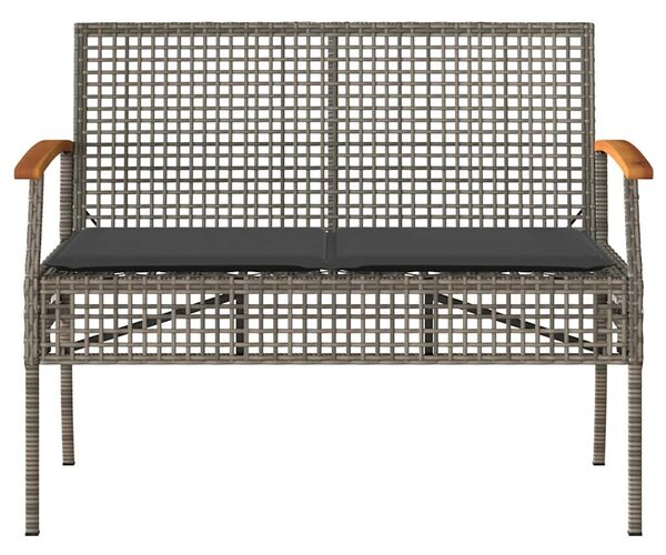 4 részes szürke polyrattan kerti ülőgarnitúra párnákkal