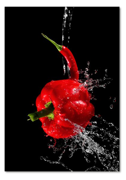 Photo kép üveg Két paprika