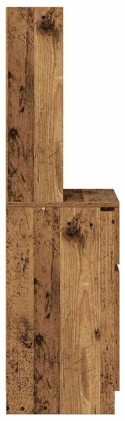 VidaXL antik fa színű szerelt fa éjjeliszekrény 39x35x125 cm