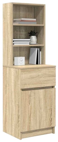 VidaXL sonoma tölgy színű szerelt fa éjjeliszekrény 39x35x125 cm