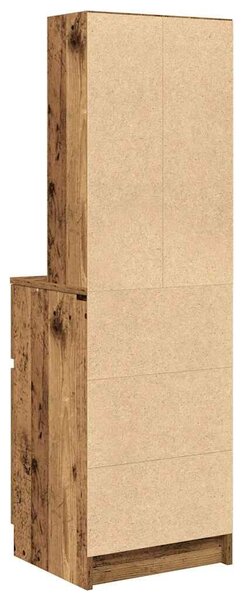 VidaXL antik fa színű szerelt fa éjjeliszekrény 39x35x125 cm