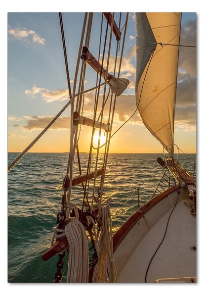 Üvegkép falra Yacht a tengeren