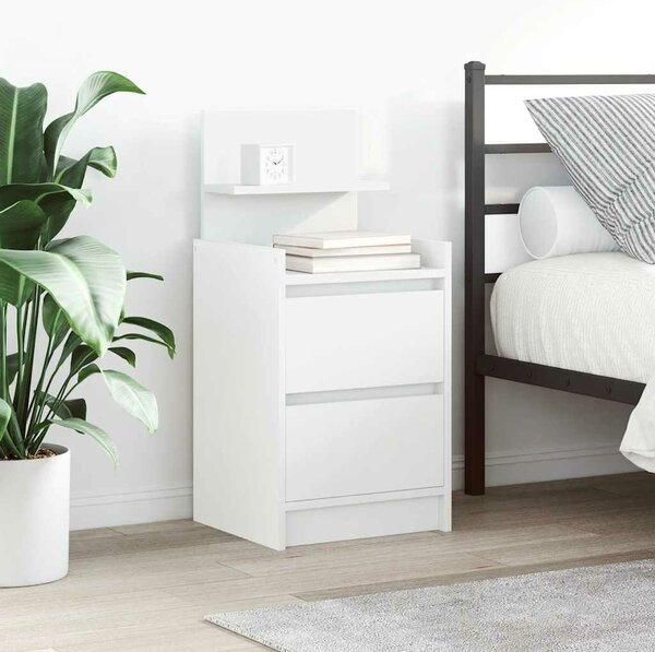 VidaXL 2 db fehér éjjeliszekrények 2 fiókkal 38x34x80 cm