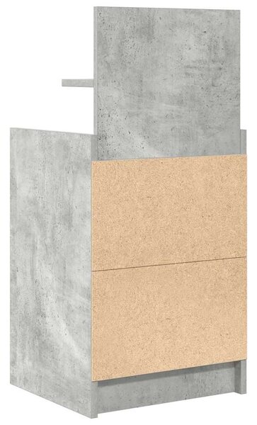 VidaXL 2 db betonszürke éjjeliszekrények 2 fiókkal 38x34x80 cm
