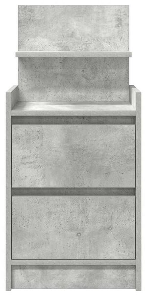 VidaXL 2 db betonszürke éjjeliszekrények 2 fiókkal 38x34x80 cm