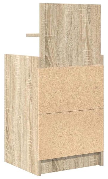 VidaXL 2 db sonoma tölgy színű éjjeliszekrények 2 fiókkal 38x34x80 cm