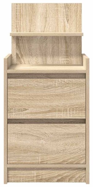 VidaXL 2 db sonoma tölgy színű éjjeliszekrények 2 fiókkal 38x34x80 cm