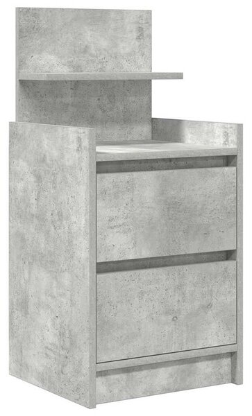 VidaXL 2 db betonszürke éjjeliszekrények 2 fiókkal 38x34x80 cm