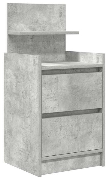 VidaXL 2 db betonszürke éjjeliszekrények 2 fiókkal 38x34x80 cm
