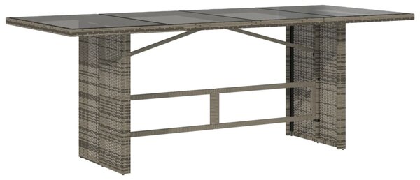 9 részes szürke polyrattan kerti étkezőgarnitúra párnával
