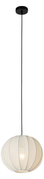 Japandi függőlámpa fehér selyemmel 30 cm - Plu