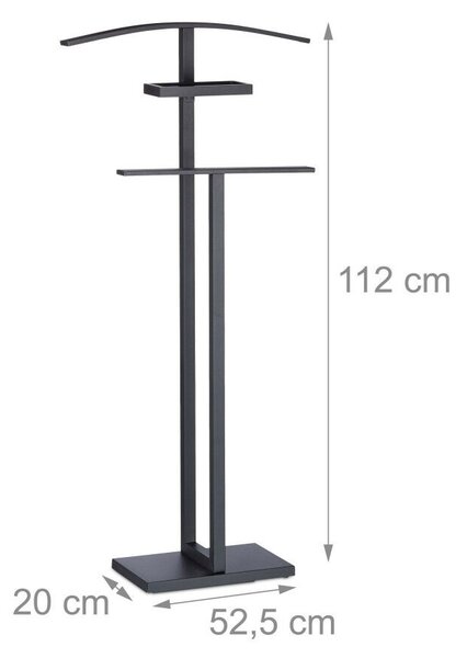 Modern szobainas fekete 112x52,5x20 cm 10024566