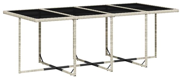 13 részes szürke polyrattan kerti étkezőgarnitúra párnákkal