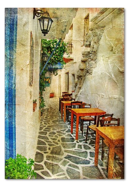 Akril üveg kép Görög taverna