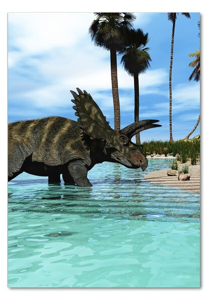Üvegkép Dinoszauruszok a strandon