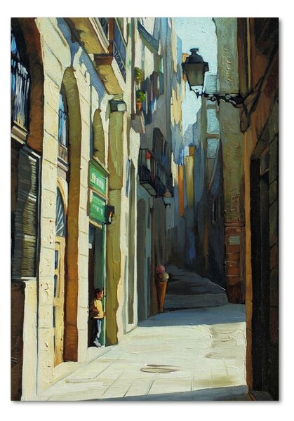 Üvegkép falra Streets of barcelona