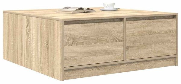 VidaXL tölgy színű dohányzóasztal fiókokkal 100x100x40 cm