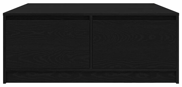 VidaXL fekete tölgyfa dohányzóasztal fiókokkal 100x100x40 cm