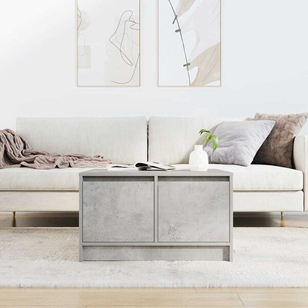 VidaXL betonszürke dohányzóasztal fiókokkal 70,5x70x40 cm