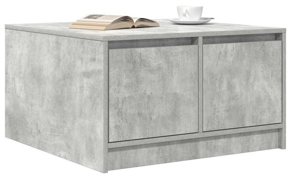 VidaXL betonszürke dohányzóasztal fiókokkal 70,5x70x40 cm